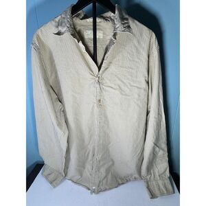 Vintage Polo Ralph Lauren Mens Striped Button Down Shirt Collar Size XL